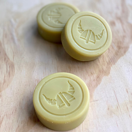 Shaving Soap Puck + Steel Bowl (Woodsman Scent)