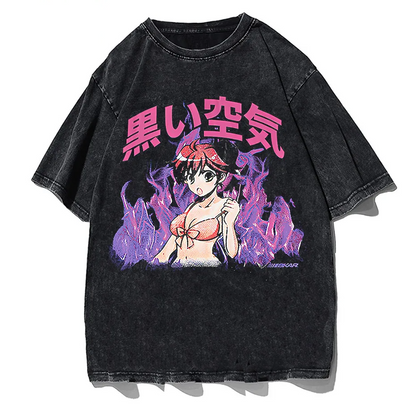 Japanese Anime Girl Oversized Streetwear T-Shirt