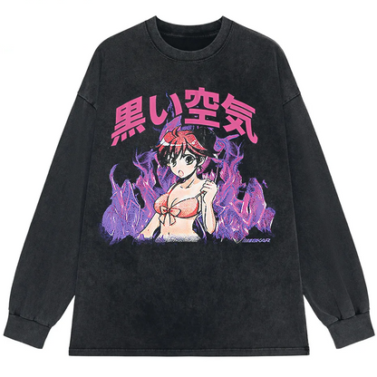 Japanese Anime Girl Oversized Streetwear T-Shirt