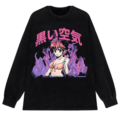 Japanese Anime Girl Oversized Streetwear T-Shirt