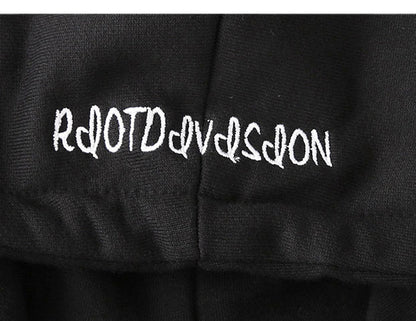 Hip Hop Darkwear Mask Print Loose Hoodies Men Streetwear Techwear Pullover Hoodie Sweatshirt Tops Streetwear