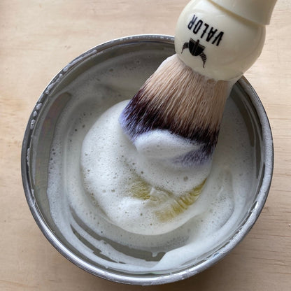 Shaving Soap Puck + Steel Bowl (Woodsman Scent)