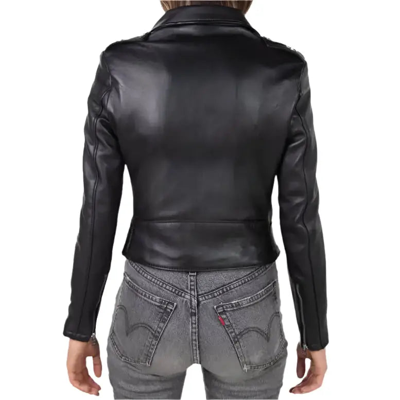 Womens Black Motorcycle Jacket