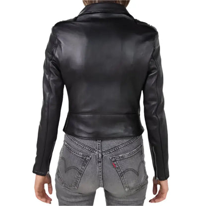 Womens Black Motorcycle Jacket